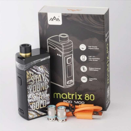 AAA Matrix 80 Pod Mod - 2 in 1 with 4 Coil - Cell 2000mh